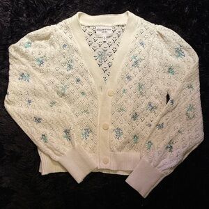 Women's Cream Cardigan Sweater